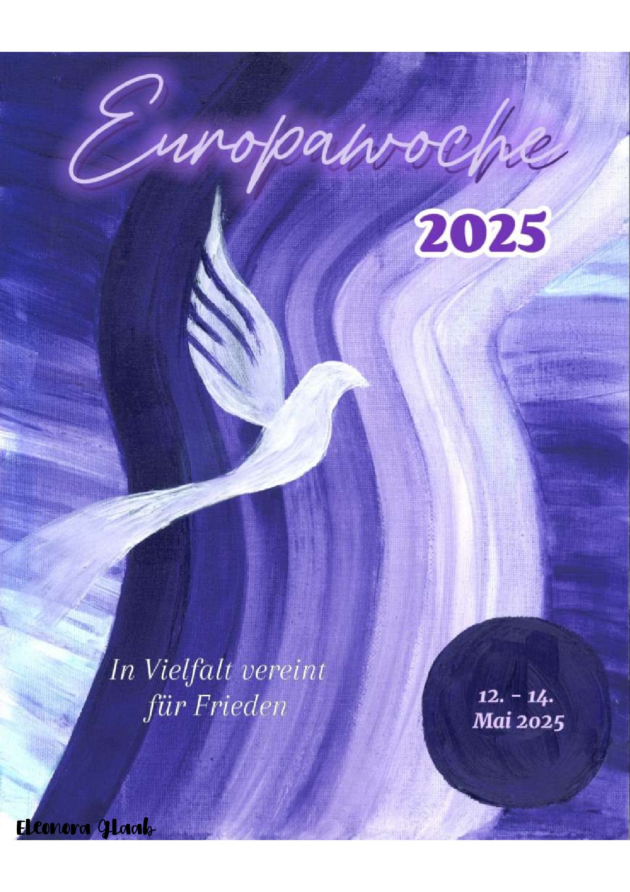 Plakat Glaab mit Unterschrift